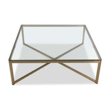 Musso Coffee Table  - Clear Glass/Brushed Brass