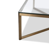 Musso Coffee Table  - Clear Glass/Brushed Brass