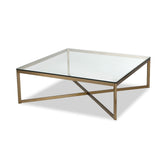 Musso Coffee Table  - Clear Glass/Brushed Brass