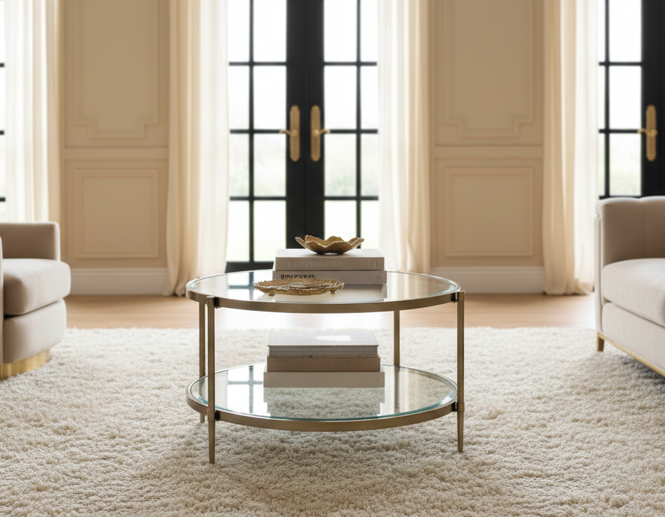 Liang & Eimil Adlon Coffee Table with Brushed Brass Finish