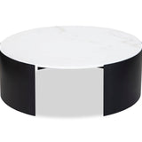 Samba Coffee Table  - White Marble/Industrial Brown