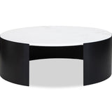 Samba Coffee Table  - White Marble/Industrial Brown