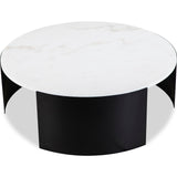 Samba Coffee Table  - White Marble/Industrial Brown