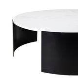 Samba Coffee Table  - White Marble/Industrial Brown