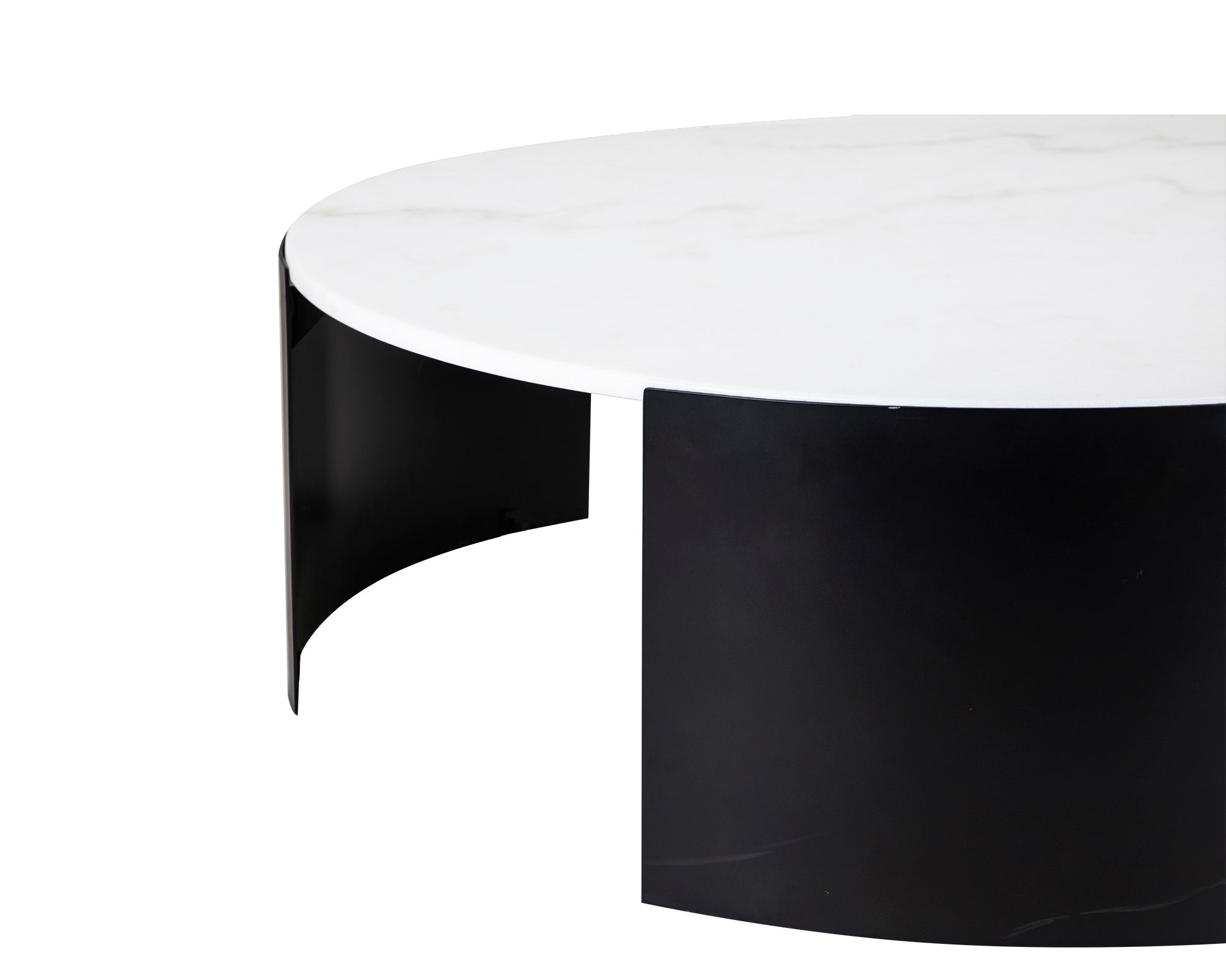 Samba Coffee Table  - White Marble/Industrial Brown
