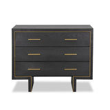Tigur Chest Of Drawers  - Black Ash Veneer/Polished Brass
