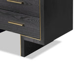 Tigur Chest Of Drawers  - Black Ash Veneer/Polished Brass