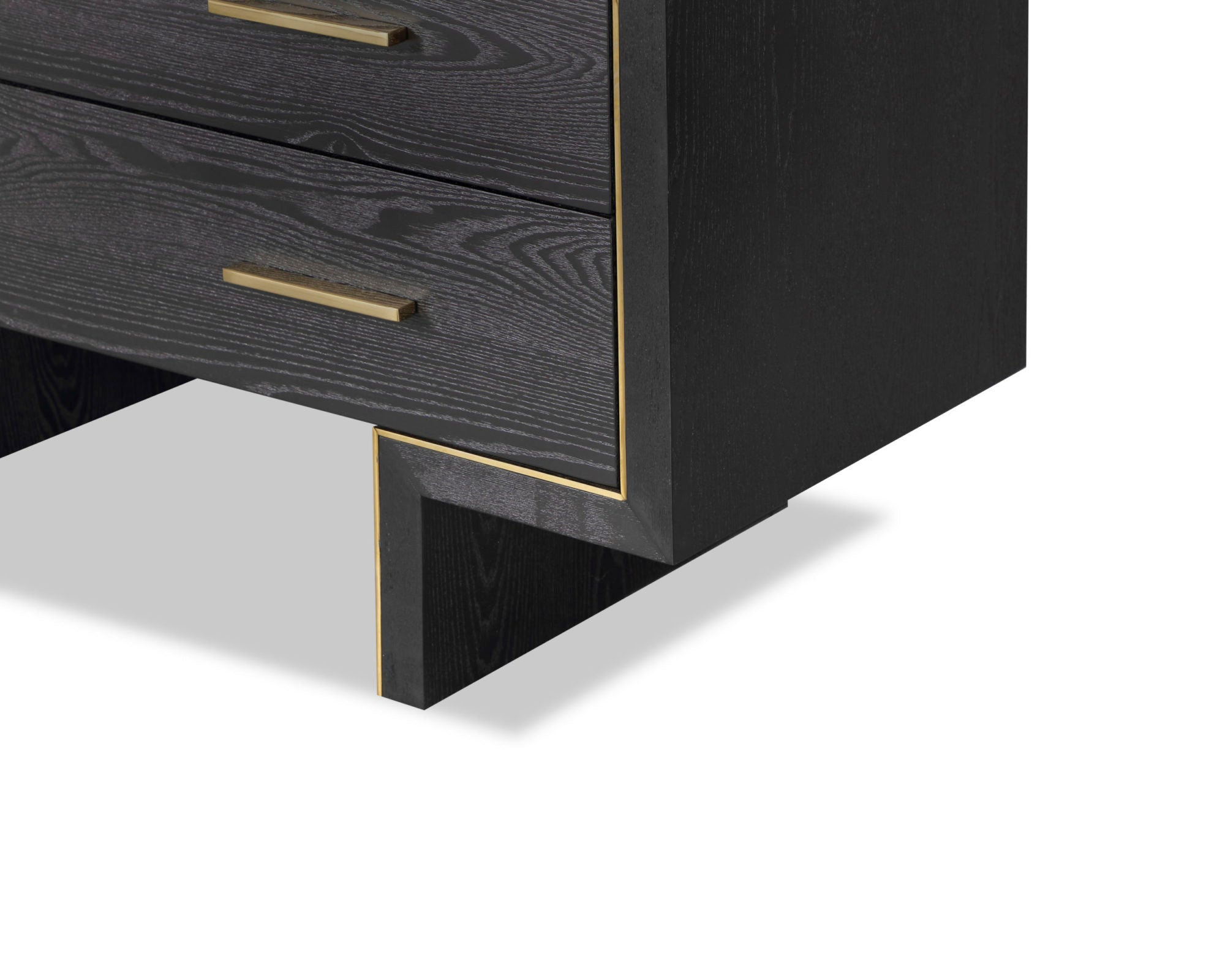 Tigur Chest Of Drawers  - Black Ash Veneer/Polished Brass