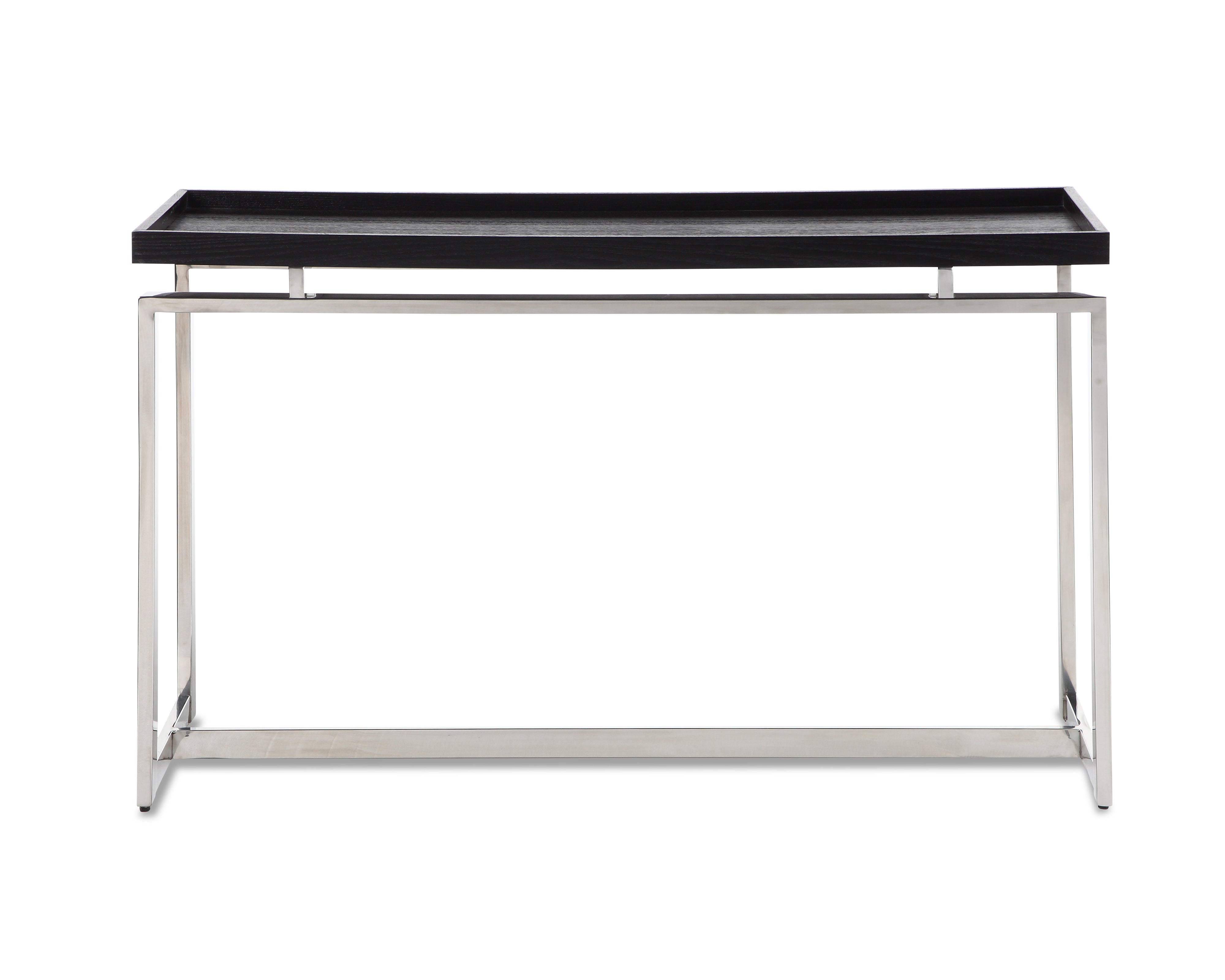 Malcom Console Table  -  Black Ash Veneer/Stainless Steel