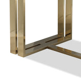 Lennox Dining Table  - Black Ash Veneer/Polished Brass