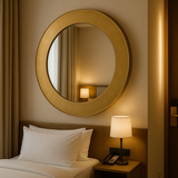 Liang & Eimil Camden Circular Mirror with Brushed Brass Frame