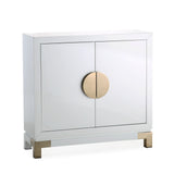 Otium Sideboard  -  White High Gloss/Polished Gold