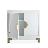 Otium Sideboard  -  White High Gloss/Polished Gold