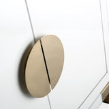 Otium Sideboard  -  White High Gloss/Polished Gold