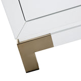 Otium Sideboard  -  White High Gloss/Polished Gold