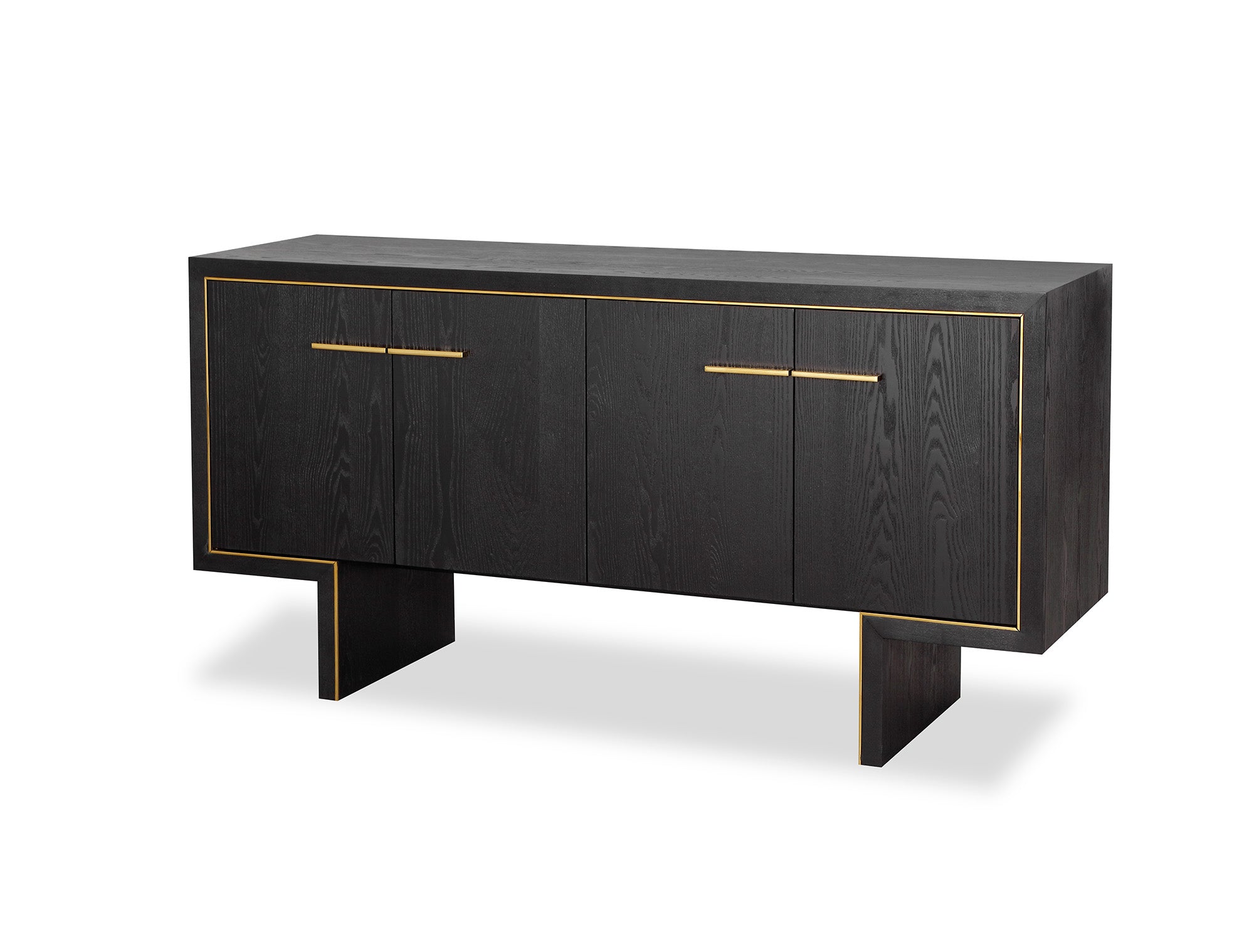 Tigur Sideboard  - Black Ash Veneer/Polished Brass