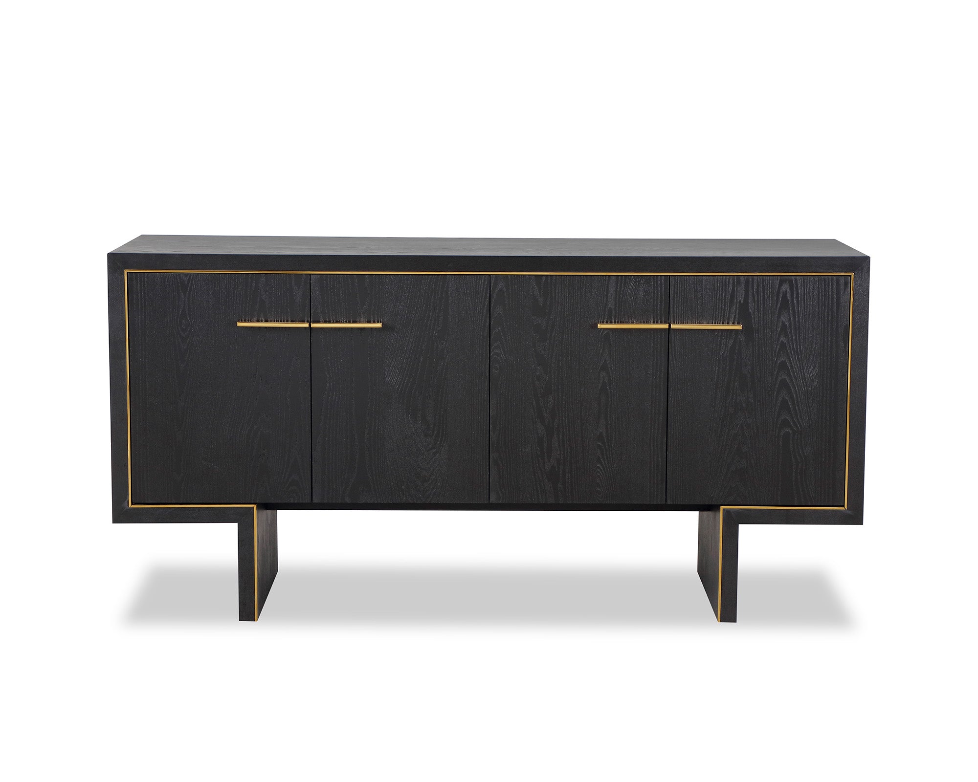 Tigur Sideboard  - Black Ash Veneer/Polished Brass