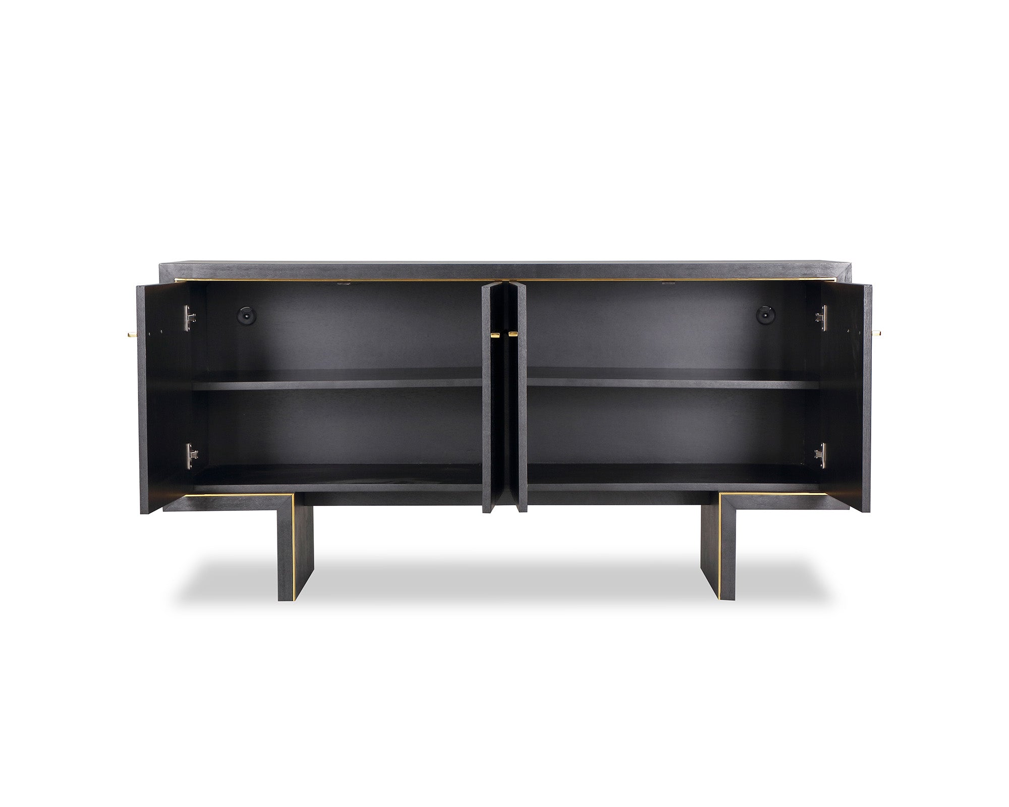 Tigur Sideboard  - Black Ash Veneer/Polished Brass