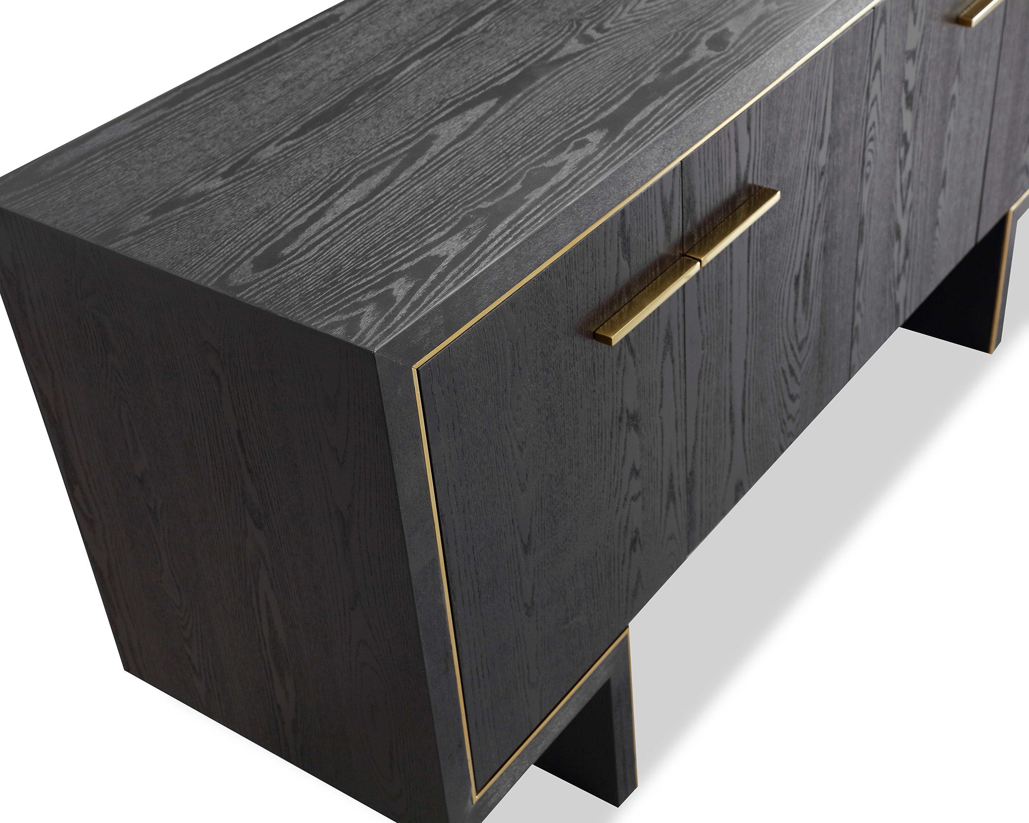 Tigur Sideboard  - Black Ash Veneer/Polished Brass