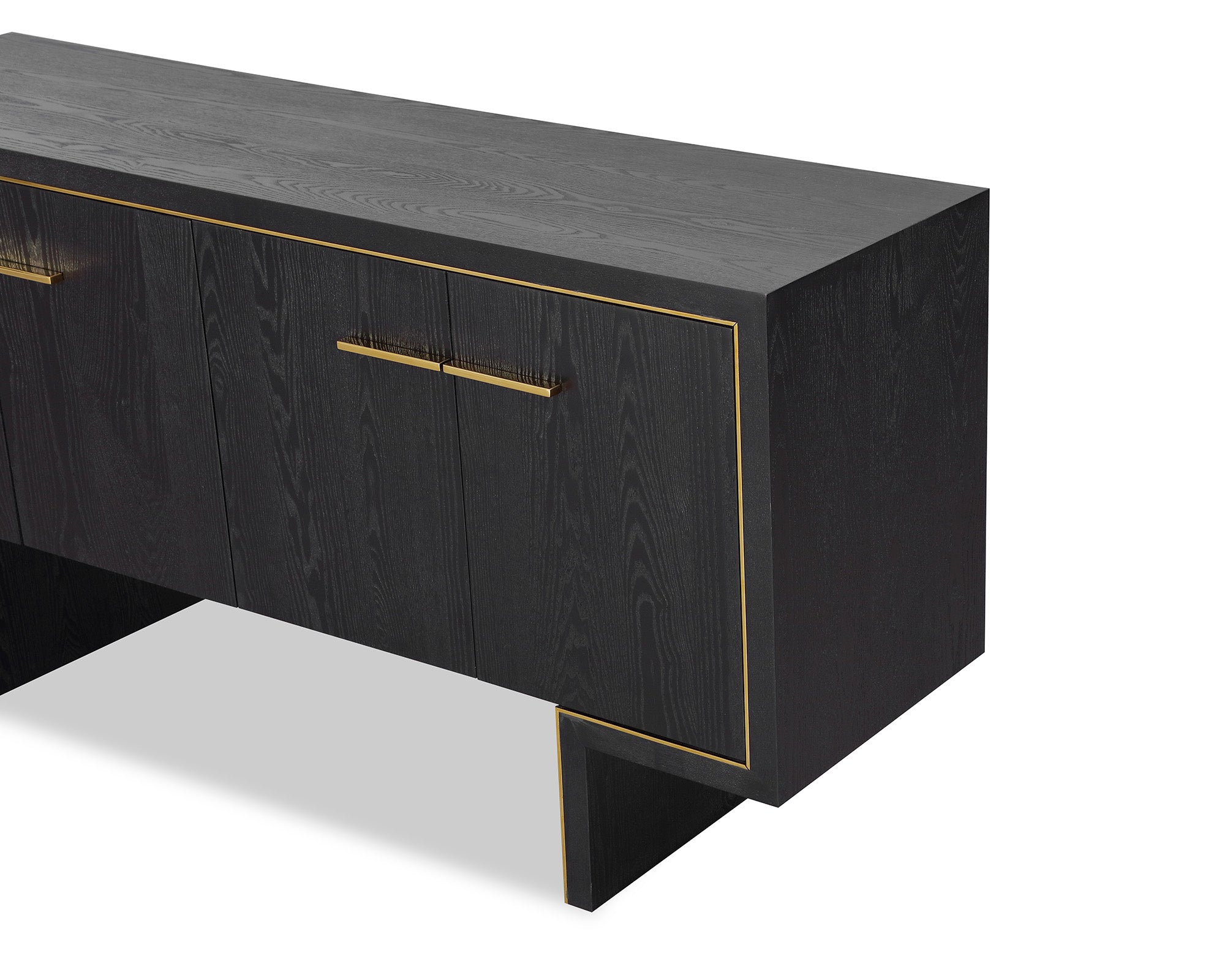 Tigur Sideboard  - Black Ash Veneer/Polished Brass