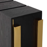 Enigma Sideboard  - Black Ash Veneer/Polished Brass