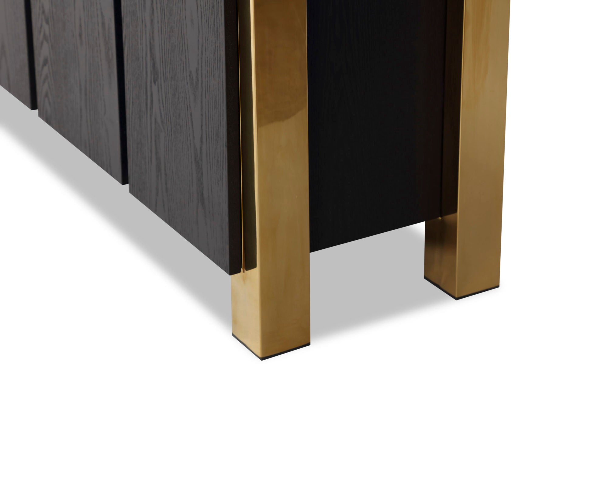 Enigma Sideboard  - Black Ash Veneer/Polished Brass