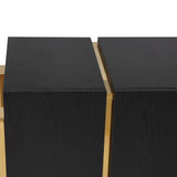 Enigma Sideboard  - Black Ash Veneer/Polished Brass