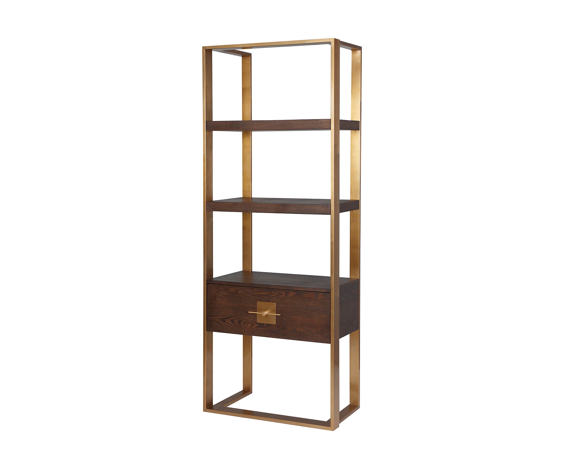 Liang & Eimil Ophir Shelving Unit with Ash Veneer and Brass