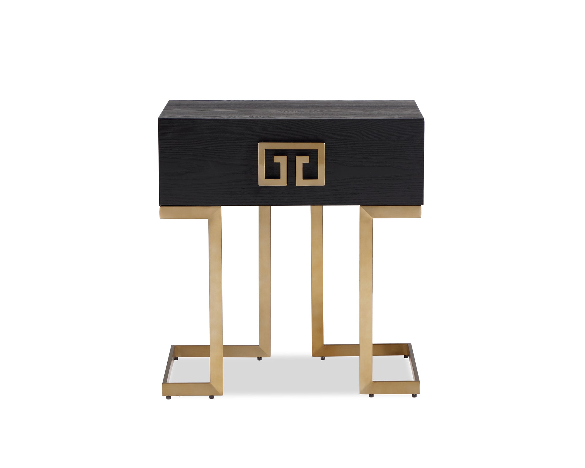 Nobbu Bedside Table  -  Brushed Brass