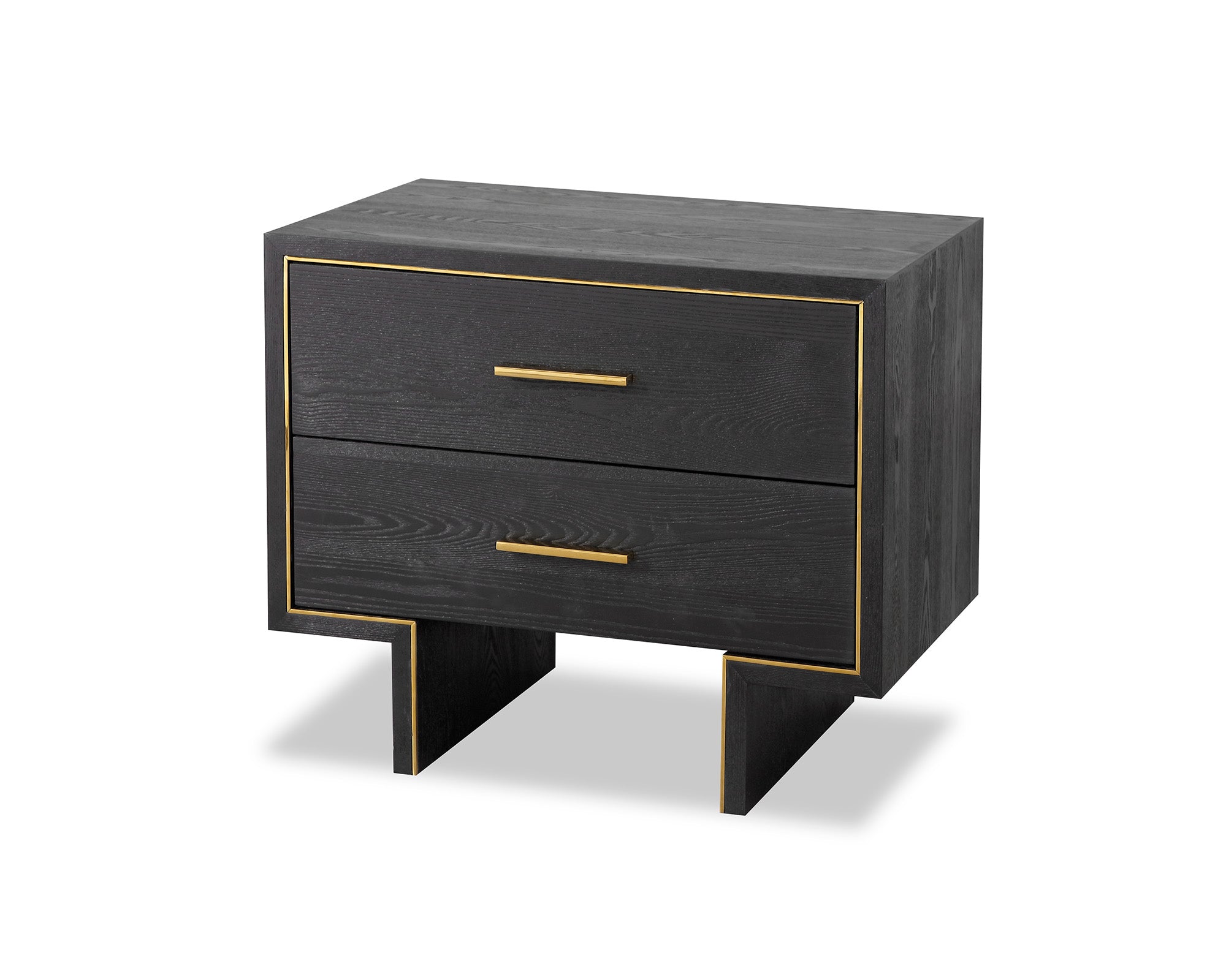 Liang & Eimil Tigur Bedside Table in Black Ash Veneer
