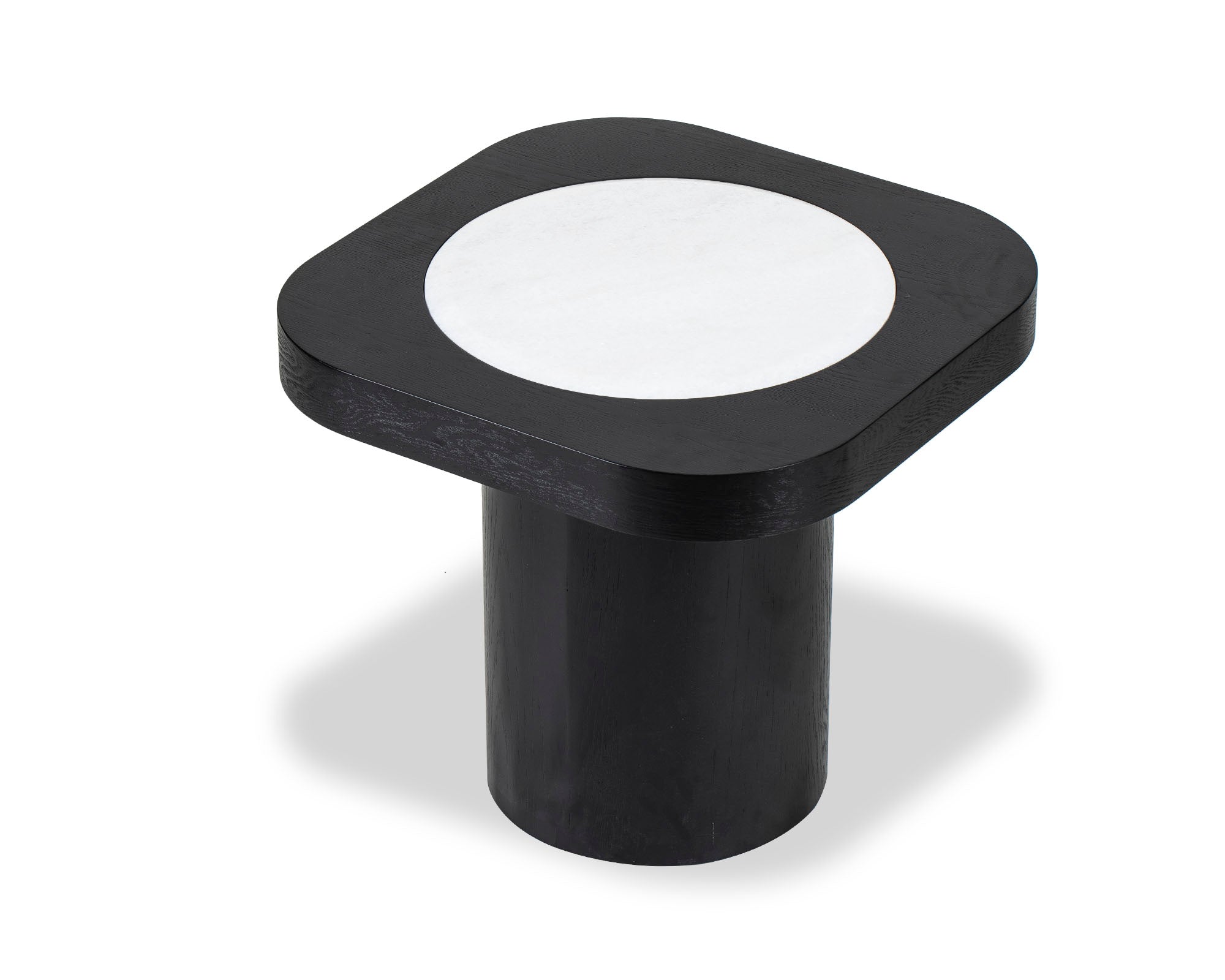 Liang & Eimil Mythos Side Table in White Marble & Black Ash Veneer