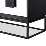 Etna Media Sideboard  - Black Ash Venner/Matt Black