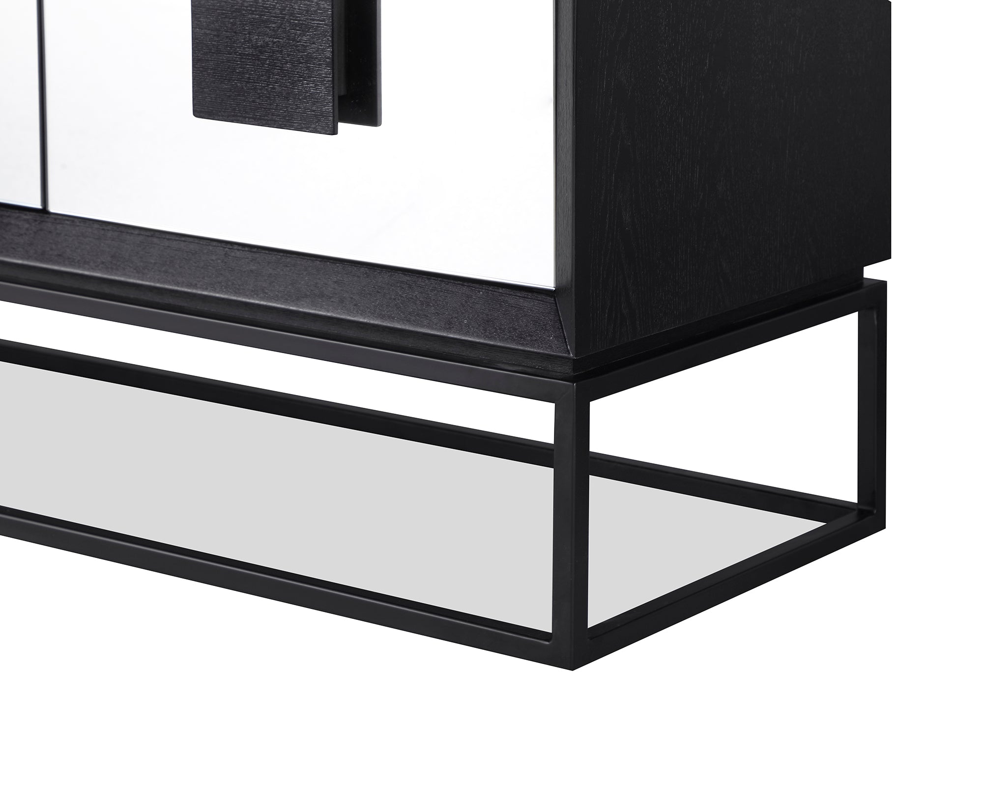 Etna Media Sideboard  - Black Ash Venner/Matt Black