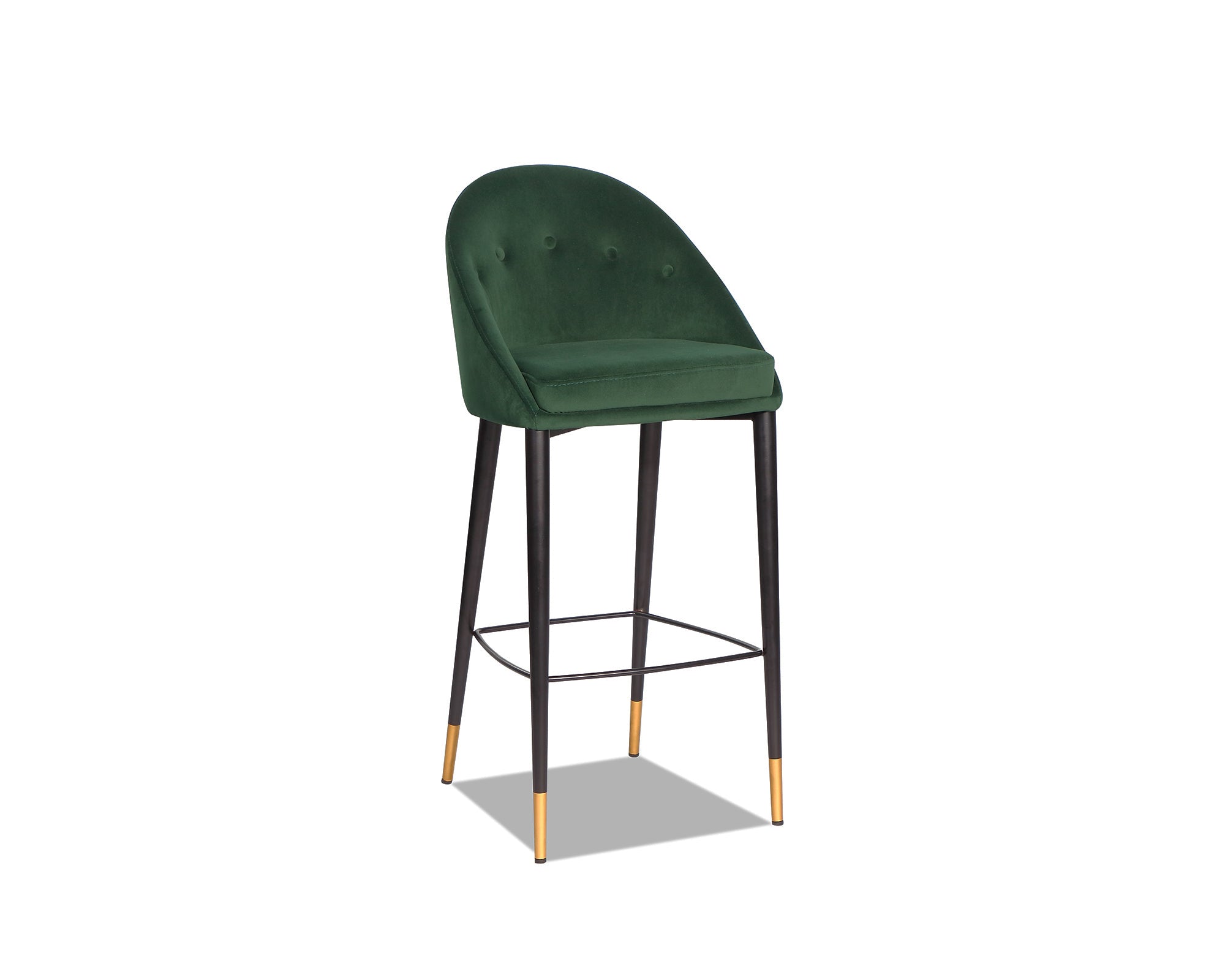 Liang & Eimil Arden Stool in Gainsborough Emerald Green Velvet - Excess Stock