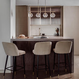 Liang & Eimil Elica Stool in Gainsborough Dorian Grey Velvet