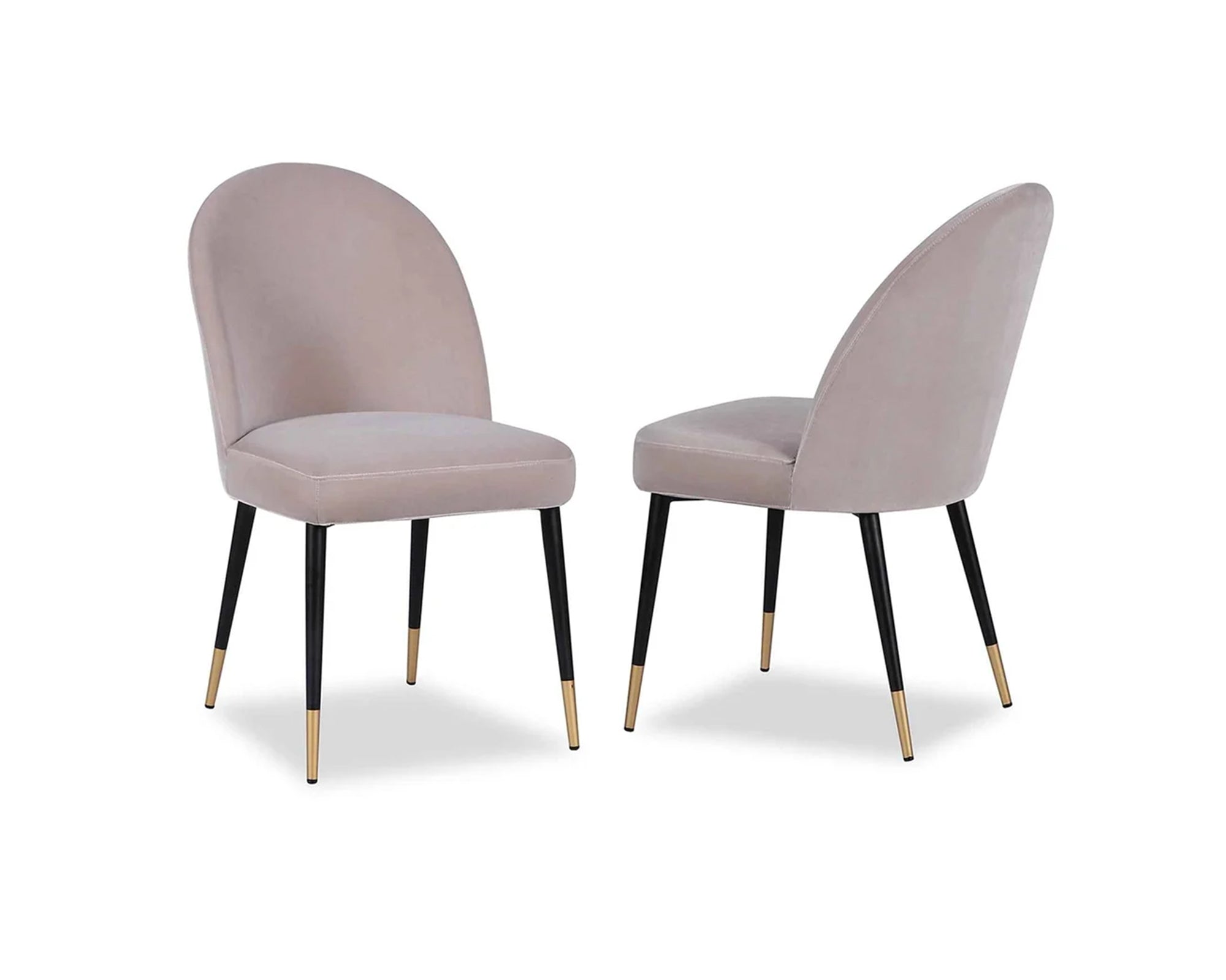 Liang & Eimil Alfa Chair with Gainsborough Dorian Grey Velvet (Set of 2)