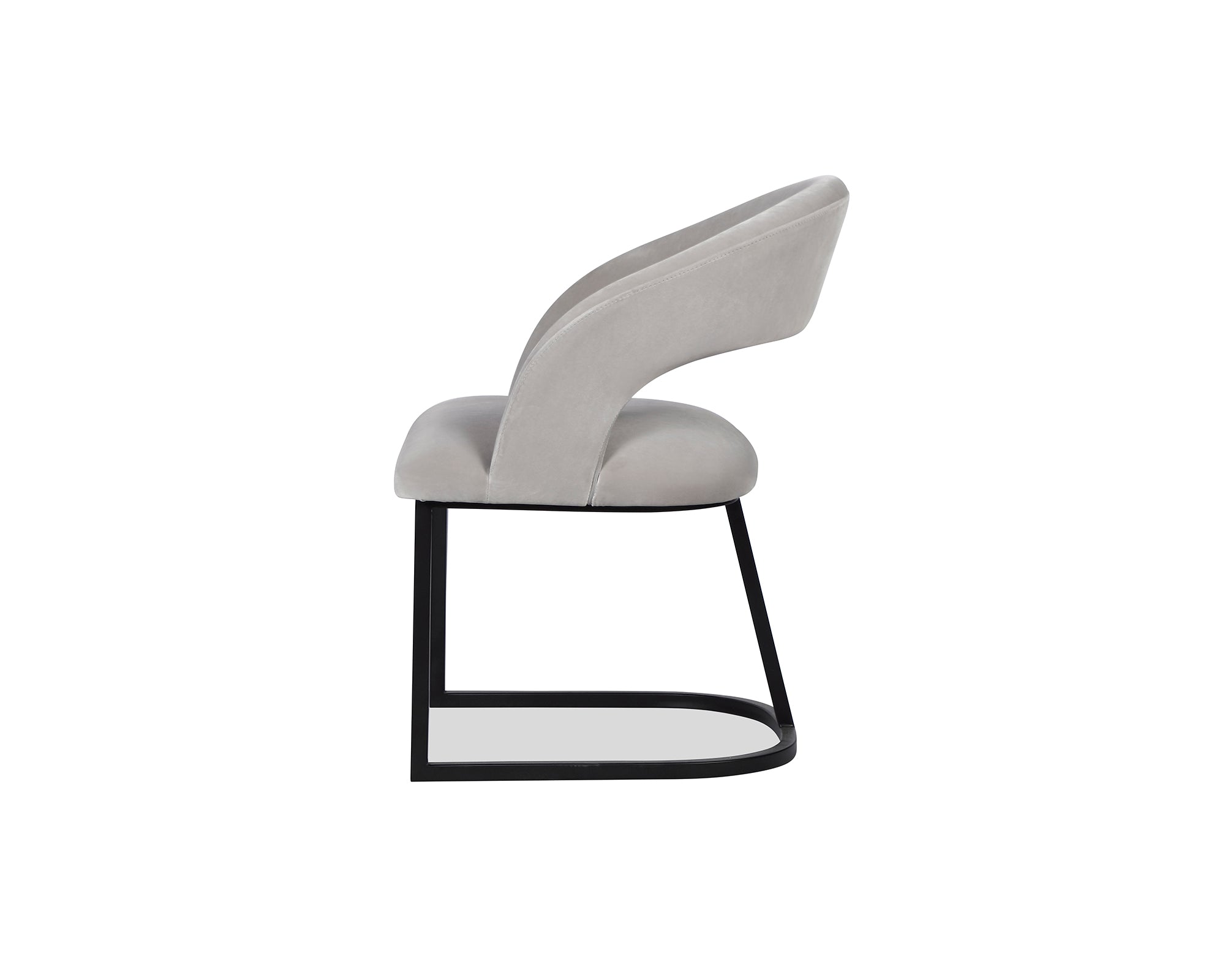 Alfie Dining Chair  -  Gainsborough Dorian Grey Velvet