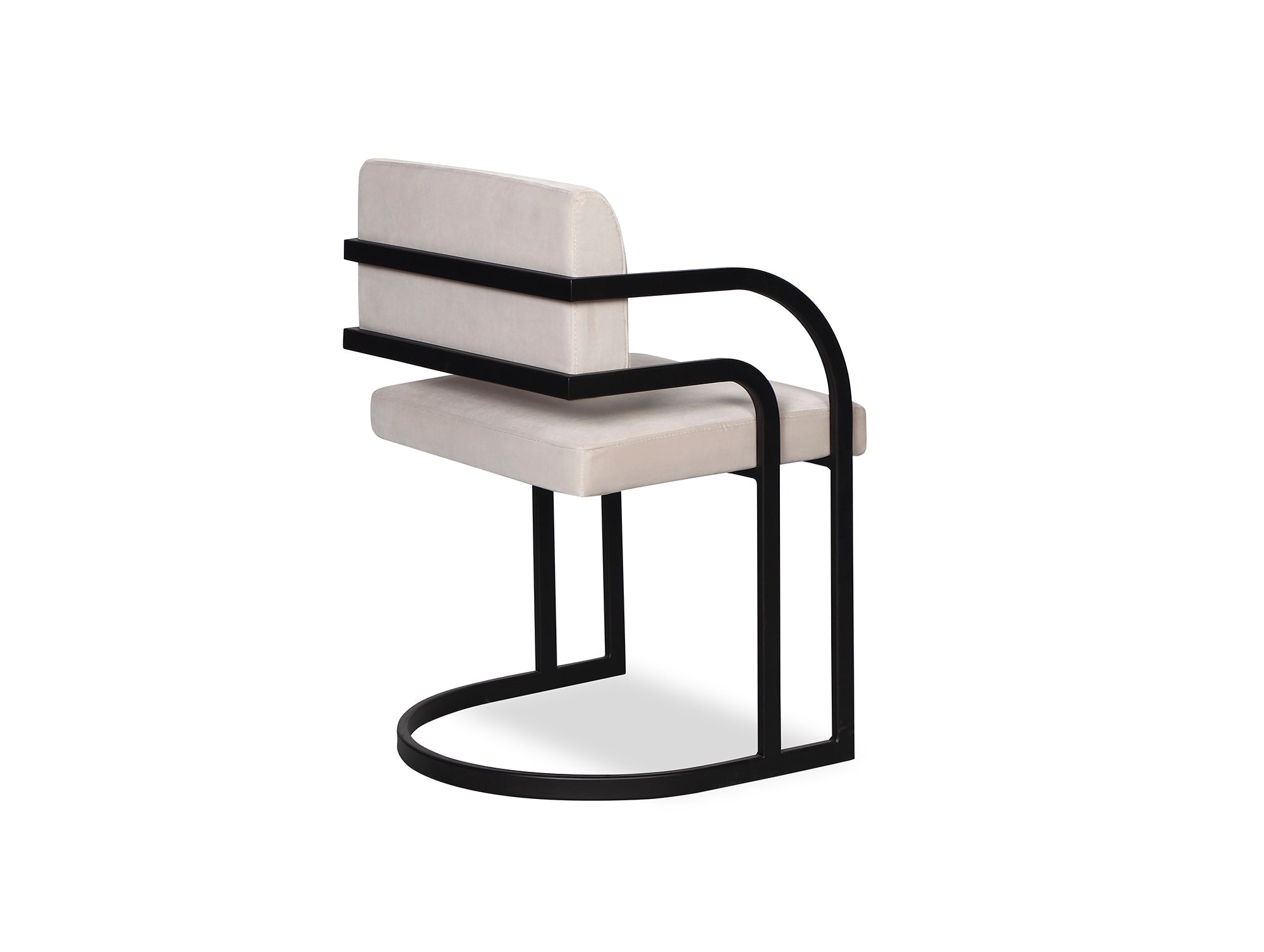 Dylan Dining Chair - Gainsborough Ash Grey, Matt Black Metal