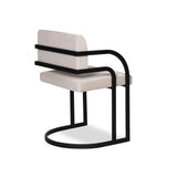Dylan Dining Chair - Gainsborough Ash Grey, Matt Black Metal