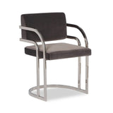 Liang & Eimil Dylan Dining Chair in Gainsborough Nickel Grey Velvet