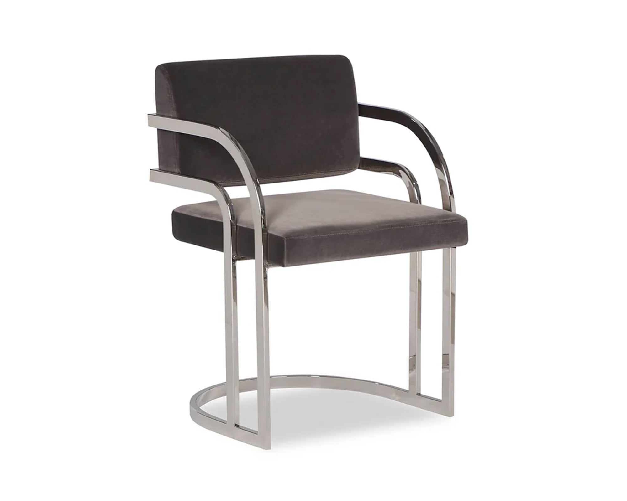Liang & Eimil Dylan Dining Chair in Gainsborough Nickel Grey Velvet