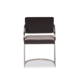 Dylan Dining Chair - Gainsborough Nickel Grey, Stainless Steel