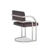 Dylan Dining Chair - Gainsborough Nickel Grey, Stainless Steel