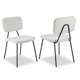 Liang & Eimil Tatini Dining Chair Boucle Sand Upholstery - Set of 2