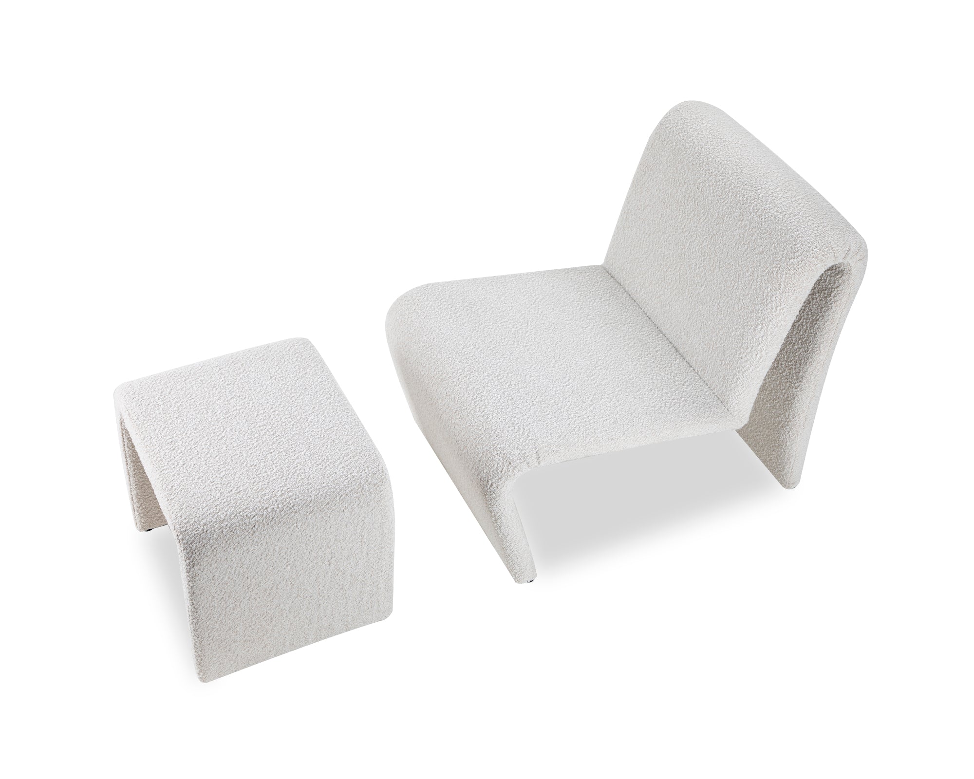 Mahak Low Stool  -  Boucle Sand