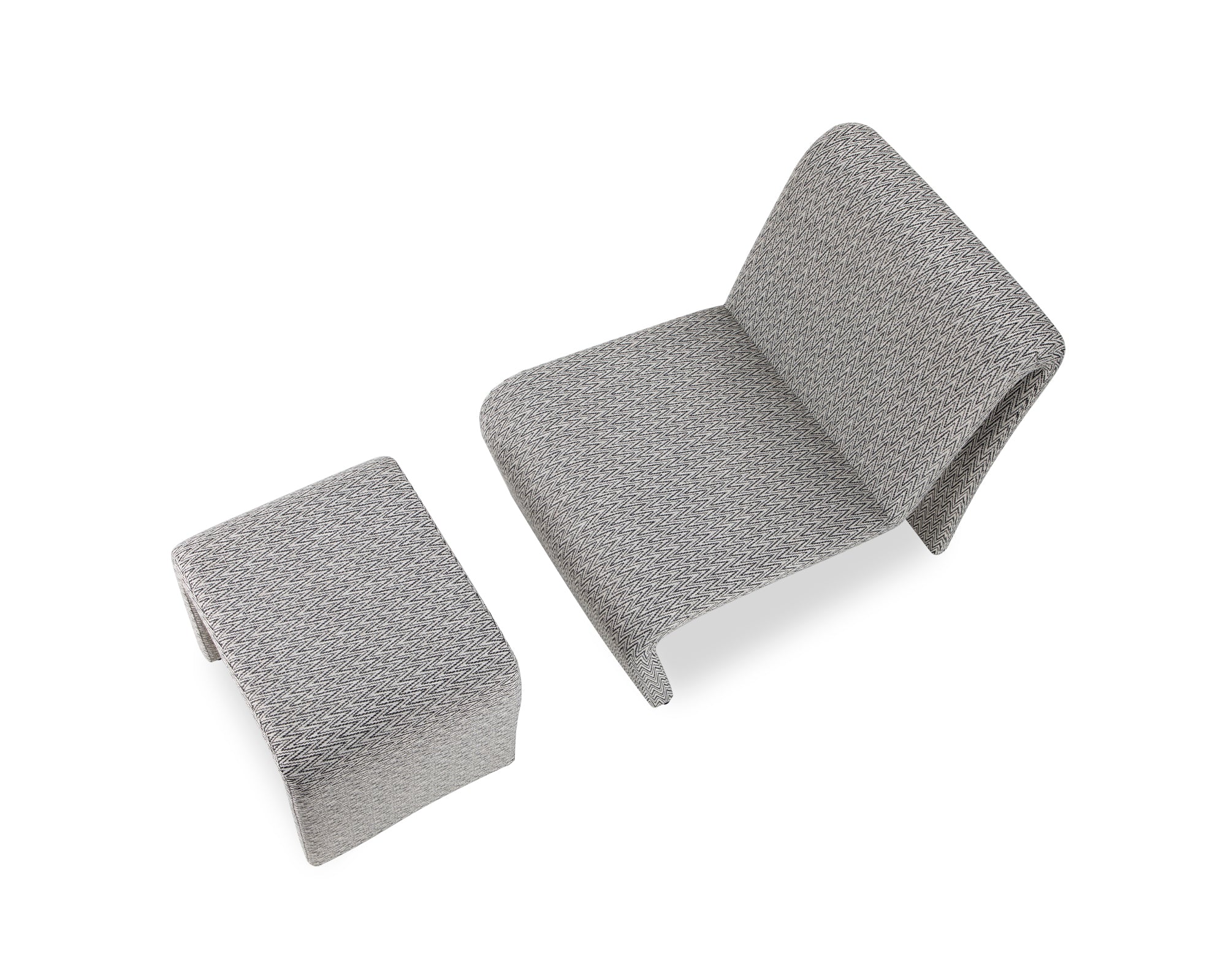 Mahak Low Stool  -  Emporio Pattern Fabric
