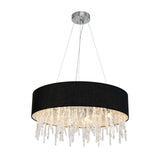 Dumas Pendant Lamp  - Chrome/Black/Clear Glass
