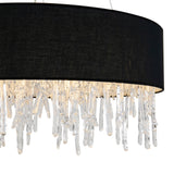Dumas Pendant Lamp  - Chrome/Black/Clear Glass