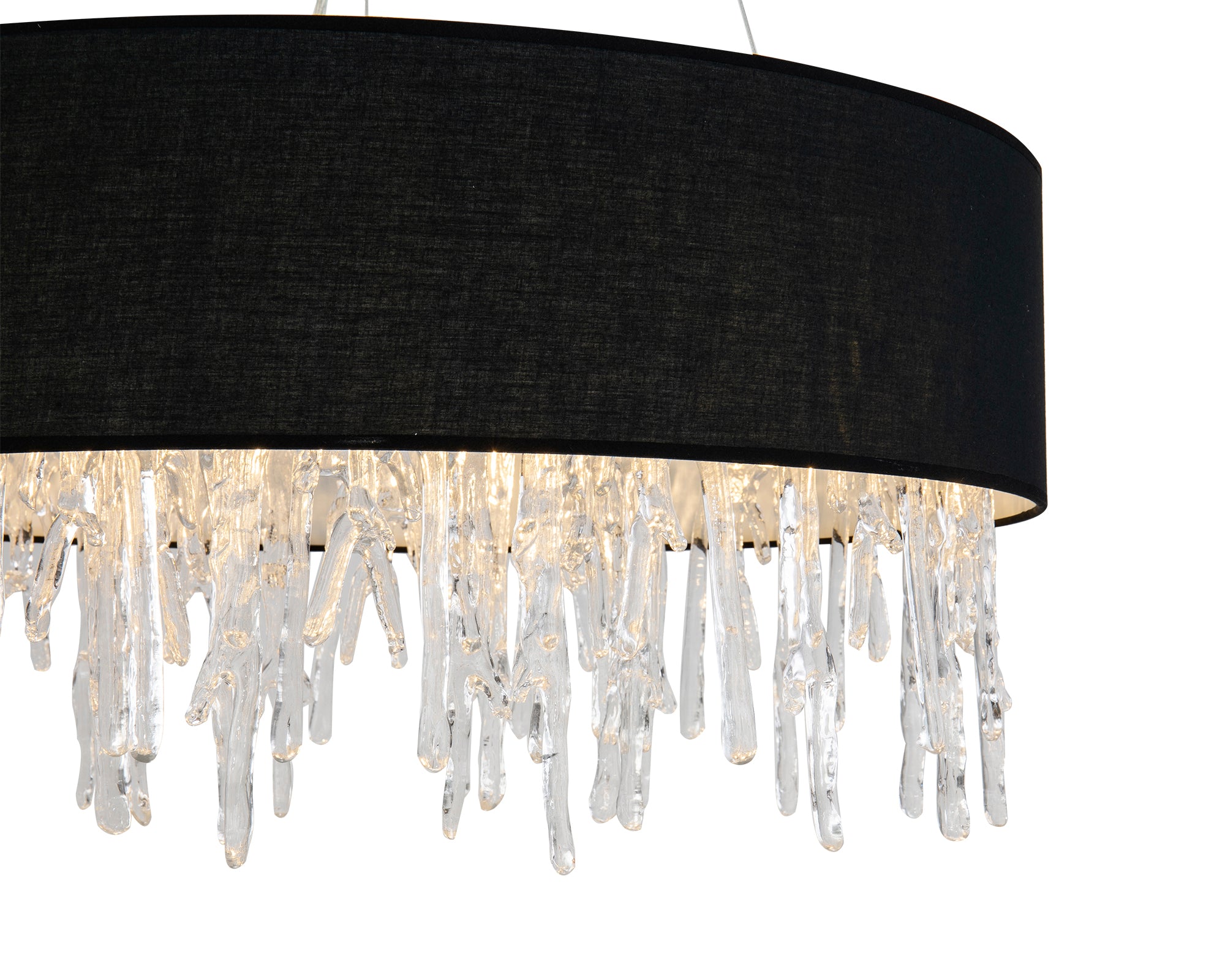 Dumas Pendant Lamp  - Chrome/Black/Clear Glass
