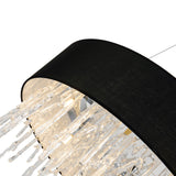Dumas Pendant Lamp  - Chrome/Black/Clear Glass